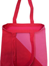 Load image into Gallery viewer, Pink and Red Triangle Canvas Tote Bag
