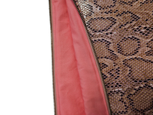 Load image into Gallery viewer, Pink Oversized Snakeskin Clutch
