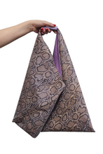 Load image into Gallery viewer, Oversized Snakeskin Origami Bag
