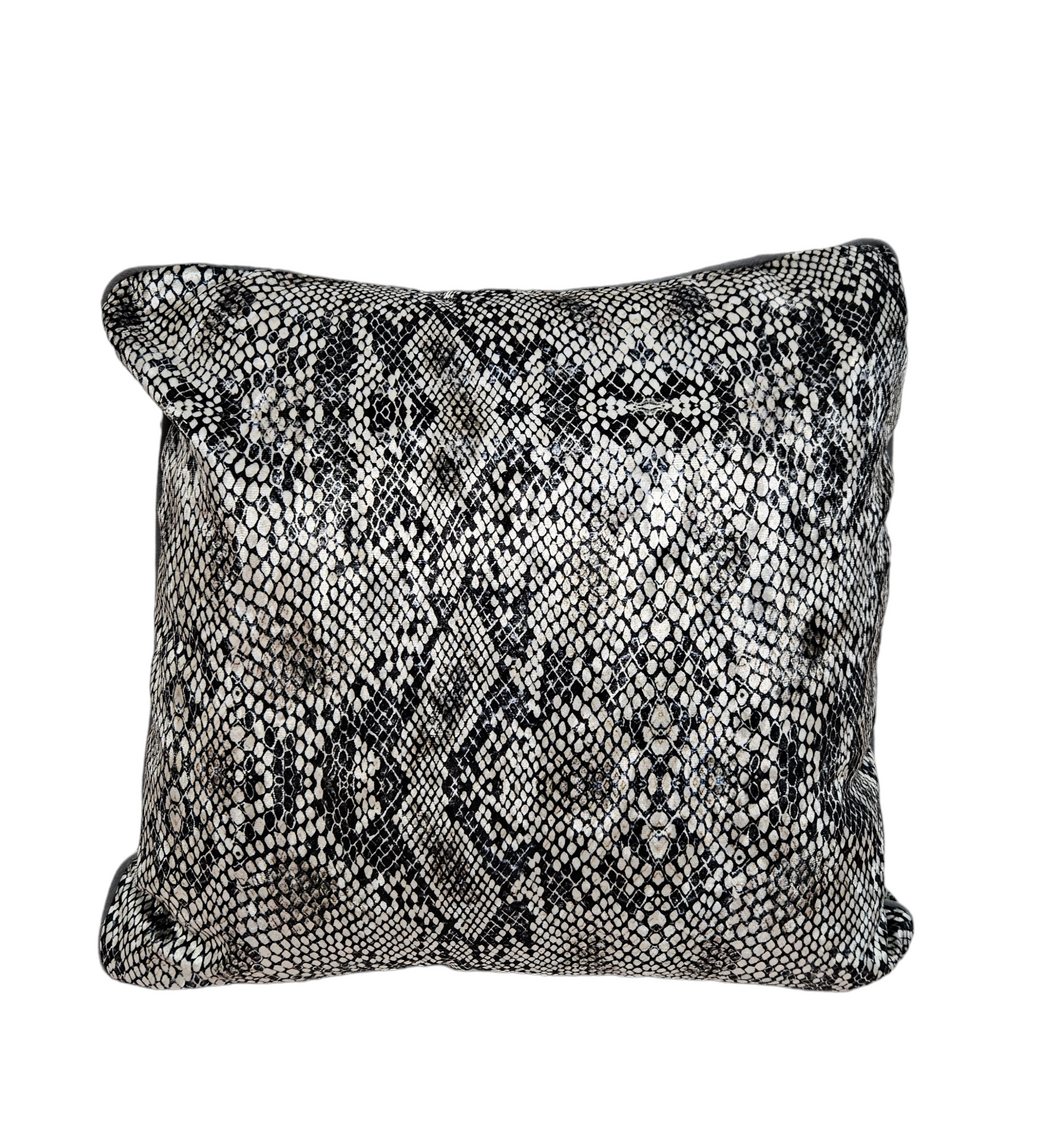 Snakeskin Velvet Square Cushion