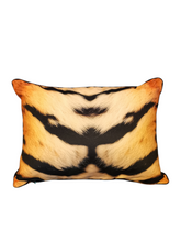 Load image into Gallery viewer, Yellow Tiger Print Mini Bolster Velvet Cushion
