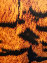 Load image into Gallery viewer, Orange Tiger Print Velvet Square Cushion
